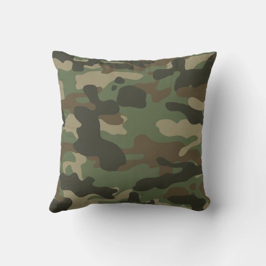 Army Military Camouflage Green Camo Pattern クッション (裏面)