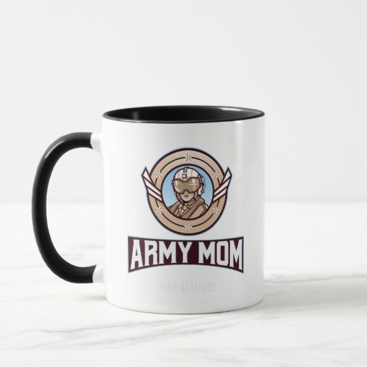 Army Mom Coffee Mug – High Altitude Military Pride マグカップ (左)