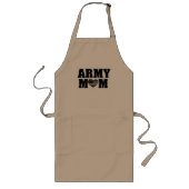 ARMY MOM with Heart and Flag ロングエプロン (正面)