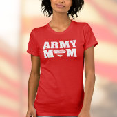 ARMY MOM with Heart and Flag Tシャツ