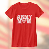 ARMY MOM with Heart and Flag Tシャツ