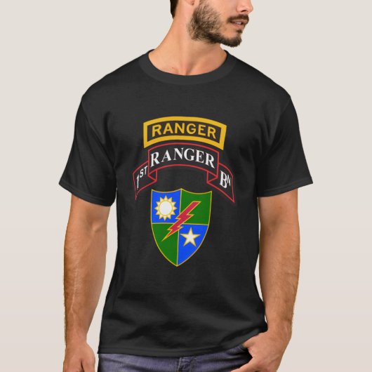 Army Ranger Shirt - 1St Ranger Shirt - Scrollタブ Tシャツ (正面)