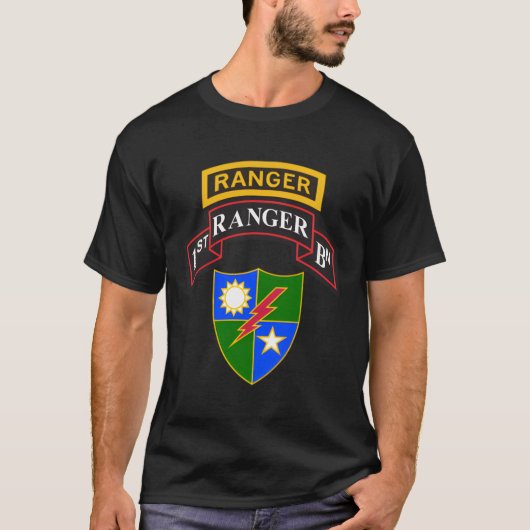 Army Ranger Shirt - 1St Ranger Shirt - Scrollタブ Tシャツ (正面)