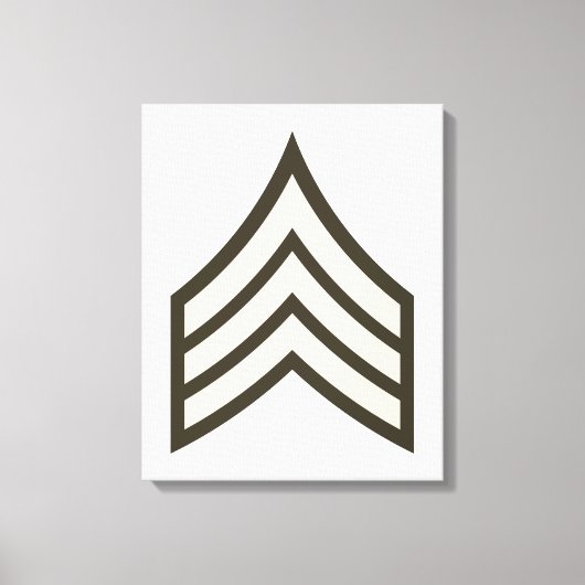 Army Sergeant rank キャンバスプリント (正面)