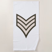 Army Sergeant rank ビーチタオル (正面)