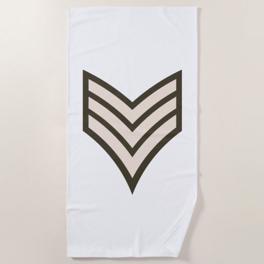 Army Sergeant rank ビーチタオル (正面)