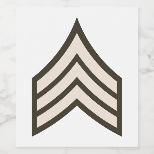 Army Sergeant rank ワインラベル (シングルラベル)