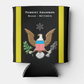 Army Service 愛国心を込めたパーソナライズデザイン 缶クーラー (正面)