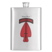 Army USASOCスペシャルOps SOC退役軍人Vetsパッチ フラスク (正面)