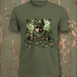 Army Veteran Camouflage Tシャツ