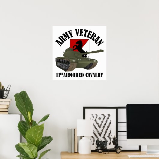 Army Veteran - M-48 ポスター (ホームオフィス)