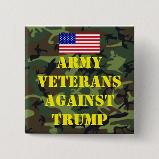 Army Veterans Against Trump Button 缶バッジ