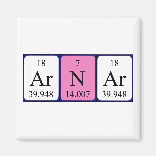 Arnar周期表名磁石 マグネット (正面)