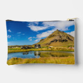 Arnarstapi Amtmansshusと山スタファエル，アイスランド アクセサリーポーチ (裏面)