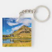 Arnarstapi Amtmansshusと山スタファエル，アイスランド キーホルダー (裏面)