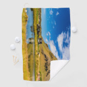 Arnarstapi Amtmansshusと山スタファエル，アイスランド ゴルフタオル (インサイチュ)