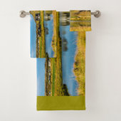 Arnarstapi Amtmansshusと山スタファエル，アイスランド バスタオルセット (インサイチュ)