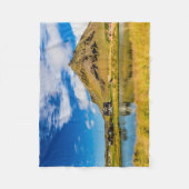 Arnarstapi Amtmansshusと山スタファエル，アイスランド フリースブランケット (正面)