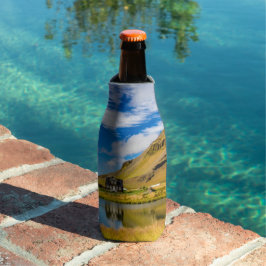 Arnarstapi Amtmansshusと山スタファエル，アイスランド ボトルクーラー