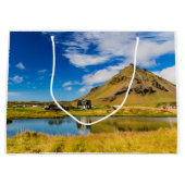 Arnarstapi Amtmansshusと山スタファエル，アイスランド ラージペーパーバッグ (正面)