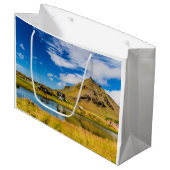 Arnarstapi Amtmansshusと山スタファエル，アイスランド ラージペーパーバッグ (正面アングル)