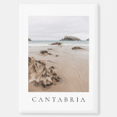 Arnia beach in Spain, neutral aesthetic beach マグネット (正面)