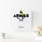 Arnie's Restaurant, 1050 N.州セント， Chicago, IL スクエア壁時計 (ホーム)