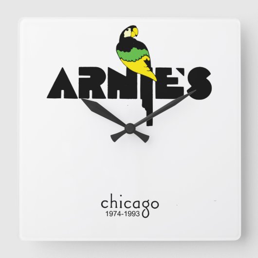 Arnie's Restaurant, 1050 N.州セント， Chicago, IL スクエア壁時計 (正面)