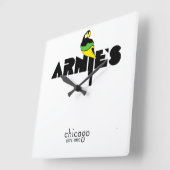 Arnie's Restaurant, 1050 N.州セント， Chicago, IL スクエア壁時計 (傾斜)