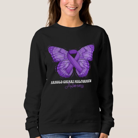 Arnold Chiari Malformation Awareness Month Purple  スウェットシャツ (正面)