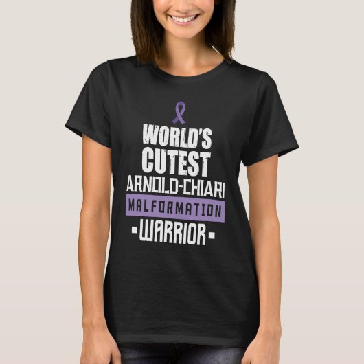 Arnold Chiari Malformation Warrior Cutest Awarenes Tシャツ (正面)