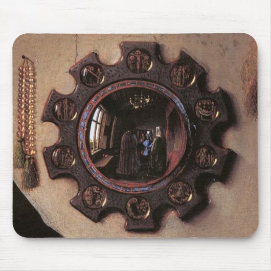 Arnolfiniおよび妻のポートレート(詳細) マウスパッド (正面)