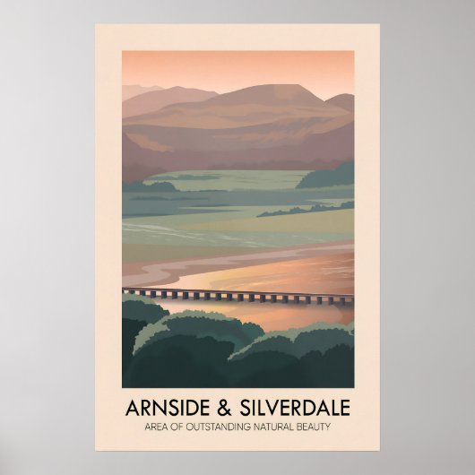 Arnside And Silverdale AONB Travel Poster ポスター (正面)