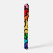 Aro Heart 8-Sripe Rainbow Pride Squiggle iPhoneケース (右側面)