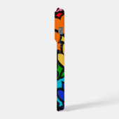 Aro Heart 8-Sripe Rainbow Pride Squiggle iPhoneケース (左側面)
