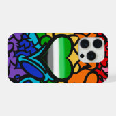 Aro Heart 8-Sripe Rainbow Pride Squiggle iPhoneケース (裏面横)