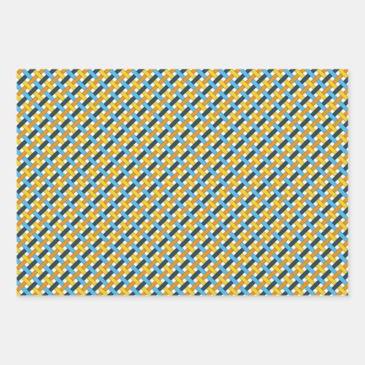 AroAceサンセットプライド織シームレスパターン ラッピングペーパーシート (正面)