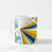 AroAceプライドゼンドードルサンセットフラッグモダンアブストラック コーヒーマグカップ (正面左)