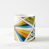 AroAceプライドゼンドードルサンセットフラッグモダンアブストラック コーヒーマグカップ (中央)