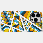 AroAceプライドゼンドードルサンセットフラッグモダンアブストラック Case-Mate iPhoneケース (裏面 (横))