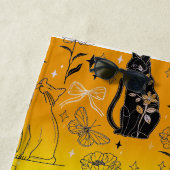 AroAceプライドブラックキャット – Mystical Witchy ビーチタオル