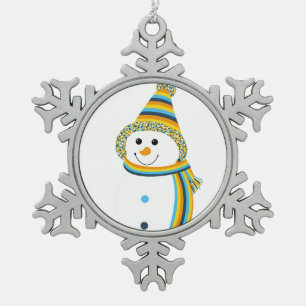 AroAceプライド雪だるまスノーパーサンセットフラグ スノーフレークピューターオーナメント