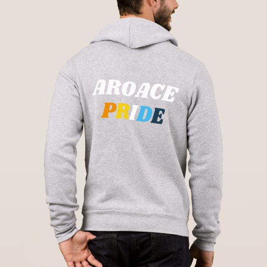 AroAce プライドフラッグカラー パーカ (裏面)