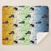 AroAce Agenderプライドブラックキャット – Mystical Witchy シェルパブランケット (正面(横))