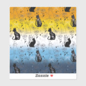 AroAce Agenderプライドブラックキャット – Mystical Witchy シール (シート)