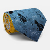 AroAce Agenderプライドブラックキャット – Mystical Witchy ネクタイ (ロール)