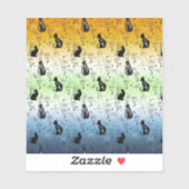 AroAce Agender プライド 黒猫 - 神秘的なウィッチー シール (シート)