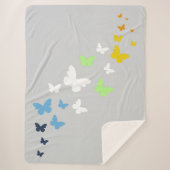 AroAce Agender Pride Butterfly Trail シェルパブランケット (正面)