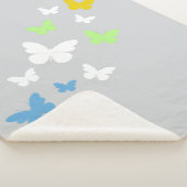 AroAce Agender Pride Butterfly Trail シェルパブランケット (3/4)