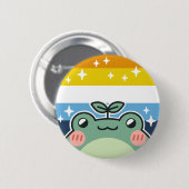 AroAce LGBTプライド国旗のカエル 缶バッジ (正面&裏面)